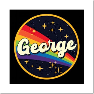 George // Rainbow In Space Vintage Style Posters and Art